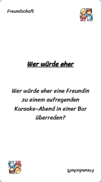 Spielkarte des Trinkspiels "Wer würde eher"